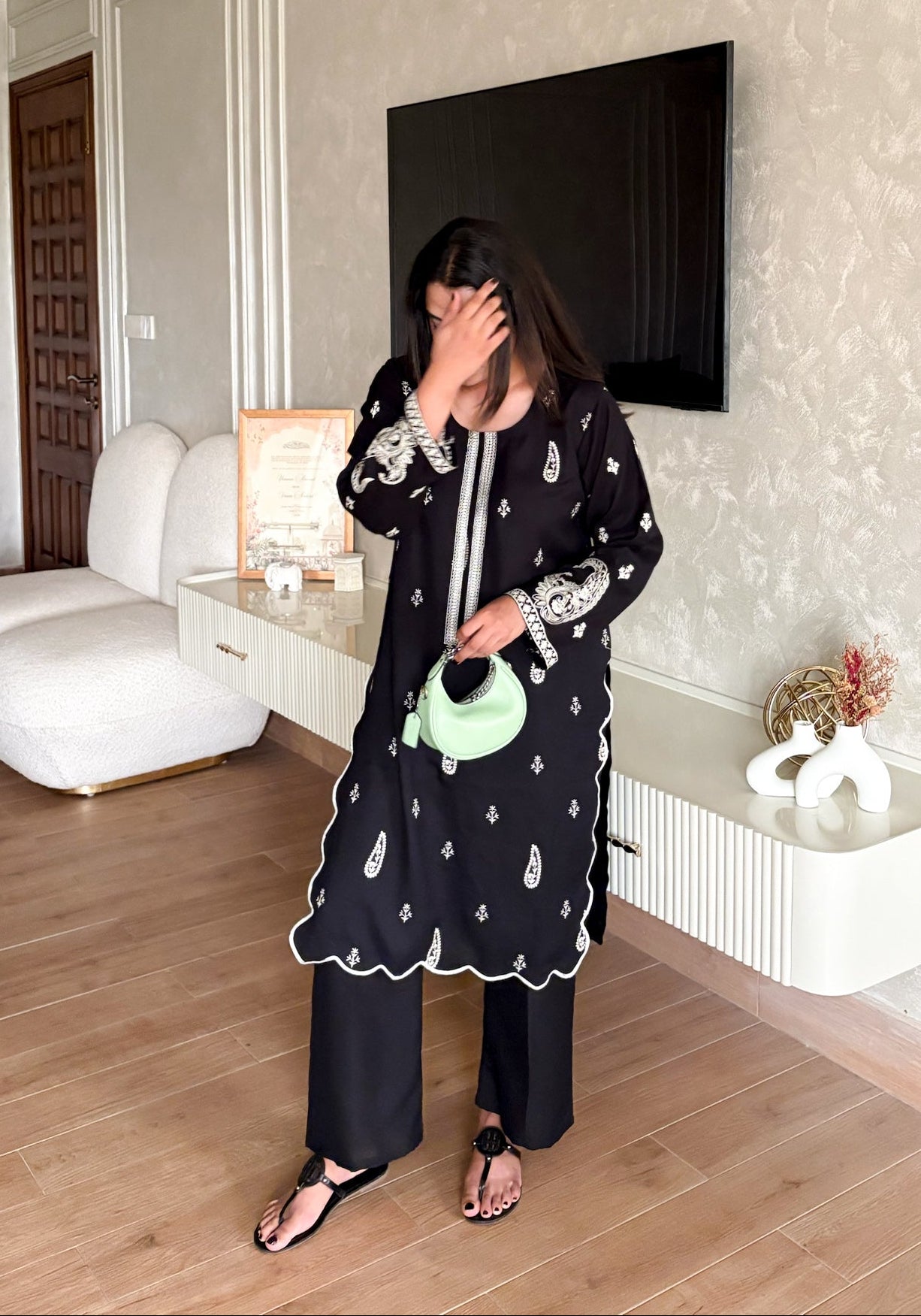 Diva Black Embroidered