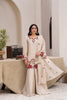Cream embroidered 3 piece Pakistani suit with red floral detailing - photo 2