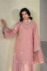 Dusty pink embroidered 3 piece Pakistani suit with embroidered sleeves for women - photo 3