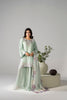 Mint green floral embroidered 3 piece Pakistani suit for women, festive wear - photo 1